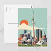 Toronto, Canada: Vintage Travel Art Briefkaart (Voorkant / Achterkant)