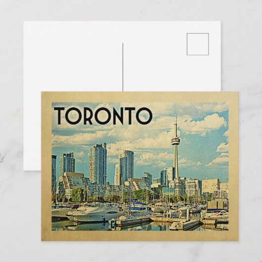 Toronto Canada Vintage Travel Briefkaart (Voorkant / Achterkant)