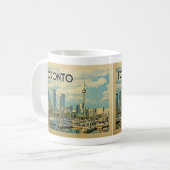 Toronto Canada Vintage Travel Koffiemok (Voorkant links)