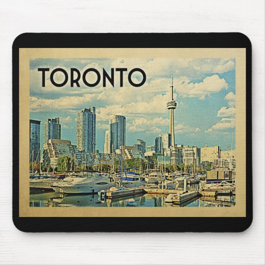 Toronto Canada Vintage Travel Muismat (Voorkant)