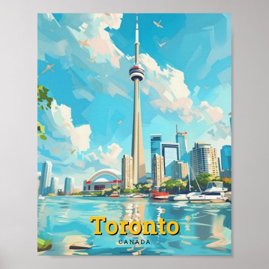 Toronto Canada Vintage Travel Poster (Voorkant)