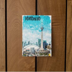 Toronto Canada Vintage Travel Waterverf Briefkaart