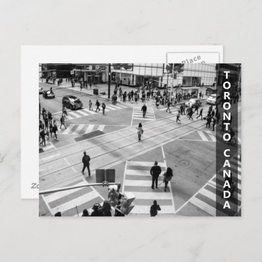 Toronto, Canada: Yonge-Dundas Intersection in B&W Briefkaart (Voorkant / Achterkant)