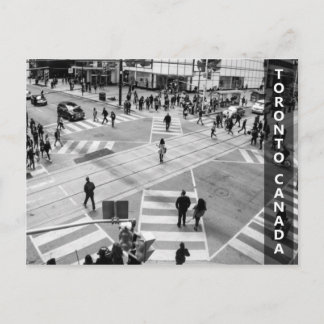 Toronto, Canada: Yonge-Dundas Intersection in B&W Briefkaart
