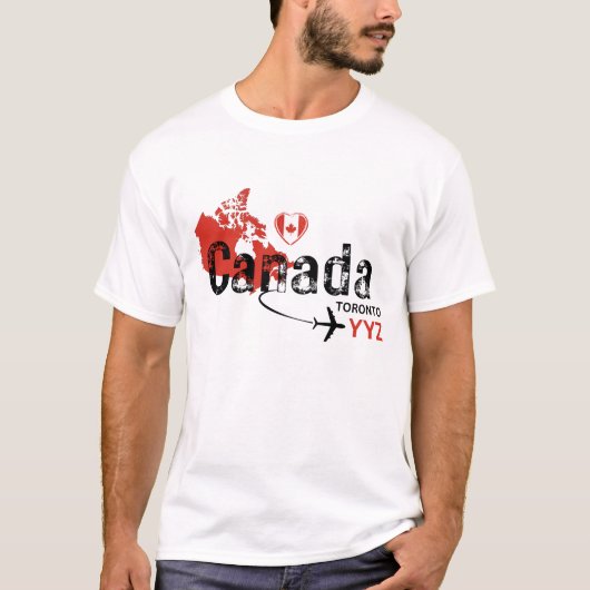Toronto Canada YYZ Airport Code T-shirt (Voorkant)