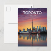 Toronto Canada Zonsondergang Silhouet Briefkaart (Voorkant / Achterkant)