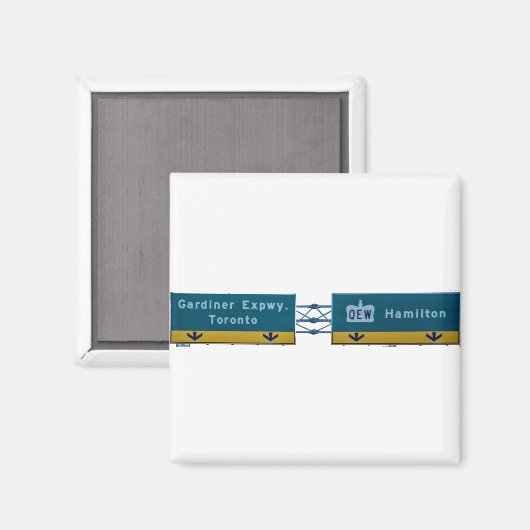 Toronto, Canda-straatinterstatelijk bord Magneet (Voorkant / Achterkant)