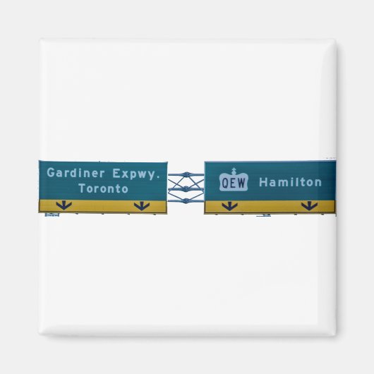 Toronto, Canda-straatinterstatelijk bord Magneet (Voorkant)