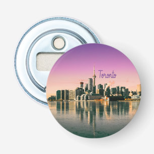 Toronto Capital van Ontario Canada City Skyline Button Flesopener