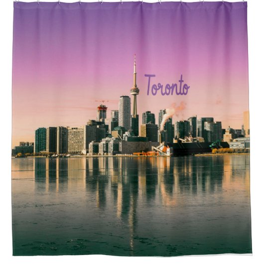 Toronto Capital van Ontario Canada City Skyline Douchegordijn (Voorkant)