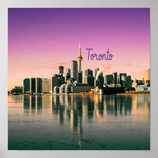 Toronto Capital van Ontario Canada City Skyline Poster (Voorkant)