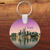 Toronto Capital van Ontario Canada City Skyline Sleutelhanger (Voorkant)