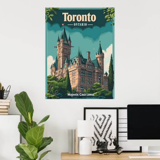 Toronto: Casa Loma Poster (Thuiskantoor)