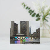 Toronto City Hall With Pan Am Sign by RoseWriites Briefkaart (Staand voorkant)