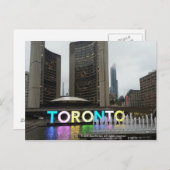 Toronto City Hall With Pan Am Sign by RoseWriites Briefkaart (Voorkant / Achterkant)