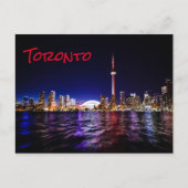 Toronto City licht nacht Briefkaart (Voorkant)