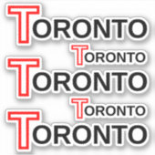 "Toronto" City Name Stickers (Ontario, Canada) (Voorkant)