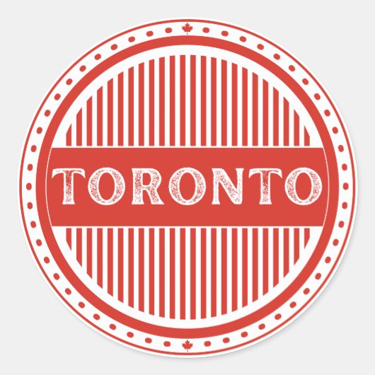 Toronto City Pride Emblem – Canadian Identity Ronde Sticker (Voorkant)