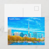 Toronto City Skyline, CN Tower, Canada, Briefkaart (Voorkant / Achterkant)