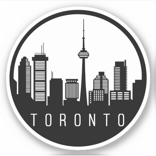 Toronto City Skyline Sticker (Voorkant)
