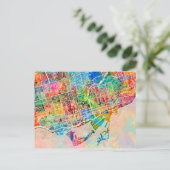 Toronto City Street Map Briefkaart (Staand voorkant)