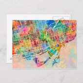 Toronto City Street Map Briefkaart (Voorkant / Achterkant)