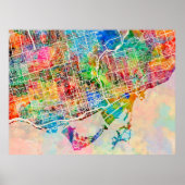 Toronto City Street Map Poster (Voorkant)