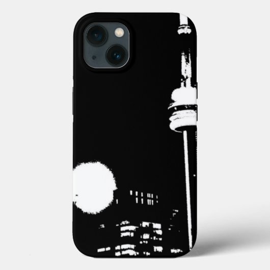 Toronto CN-toren zwart-wit sjabloon Case-Mate iPhone Case (Achterkant)