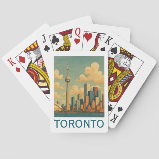  Toronto - CN Tower Skyline Pokerkaarten (Achterkant)