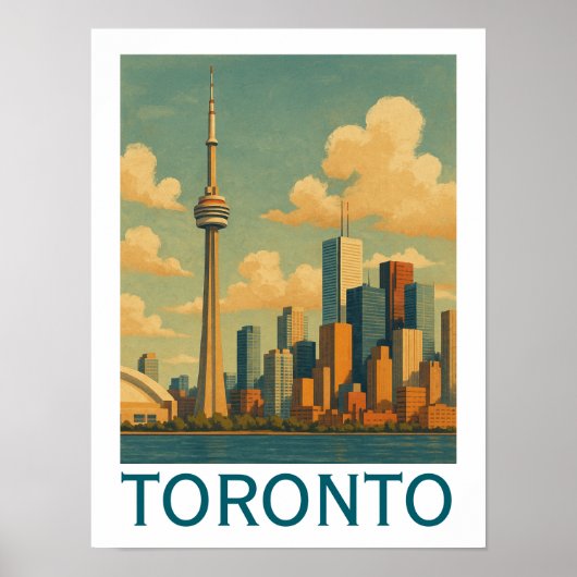  Toronto - CN Tower Skyline Poster (Voorkant)