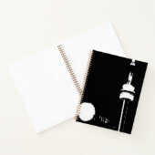 Toronto CN Tower zwart-wit vector Notitieboek (Binnen)