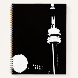 Toronto CN Tower zwart-wit vector Notitieboek