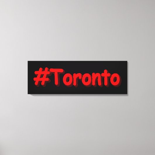 "#Toronto" Cute Design. Bestel nu Canvas Afdruk (Voorkant)