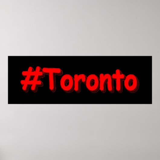 "#Toronto" Cute Design. Bestel nu Poster (Voorkant)