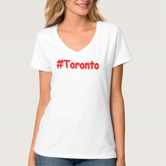 "#Toronto" Cute Design. Bestel nu T-shirt (Voorkant)
