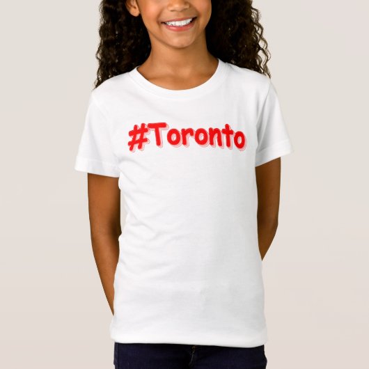 "#Toronto" Cute Design. Bestel nu T-shirt (Voorkant)