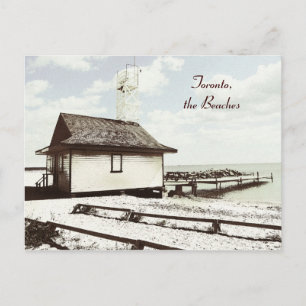 toronto, de stranden, badkamer briefkaart