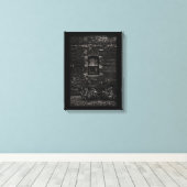 Toronto Distillery District Ramen 5 met rand Canvas Afdruk (Insitu (Houten vloer))