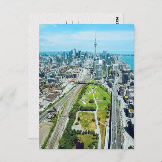 Toronto Downtown Bird's Eye Uitzicht Briefkaart (Voorkant / Achterkant)
