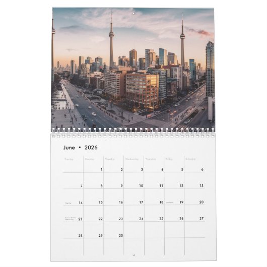 Toronto Downtown Cityscape, Toronto Downtown, kuns Kalender (Jun 2026)
