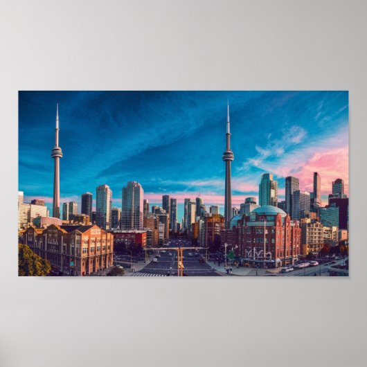 Toronto Downtown Cityscape, Toronto Downtown, kuns Poster (Voorkant)