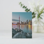 Toronto Downtown, toronto downtown 's nachts Briefkaart (Staand voorkant)