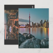 Toronto Downtown, toronto downtown 's nachts Briefkaart (Voorkant / Achterkant)