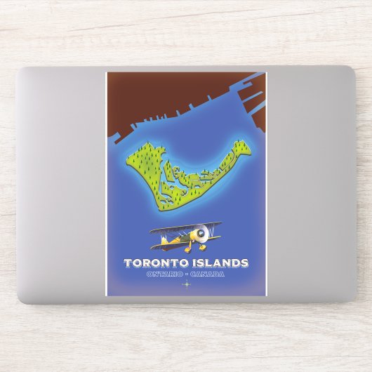 Toronto-eilanden, Ontario, Canada kaart Sticker (Computer)