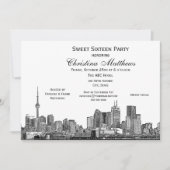 Toronto Etch DIY BG Kleur Sweet 16 Wht Kaart (Voorkant)