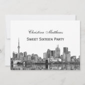 Toronto Etch DIY BG Kleur Sweet 16 Wht Kaart (Achterkant)