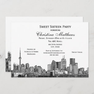 Toronto Etch DIY BG Kleur Sweet 16 Wht Kaart