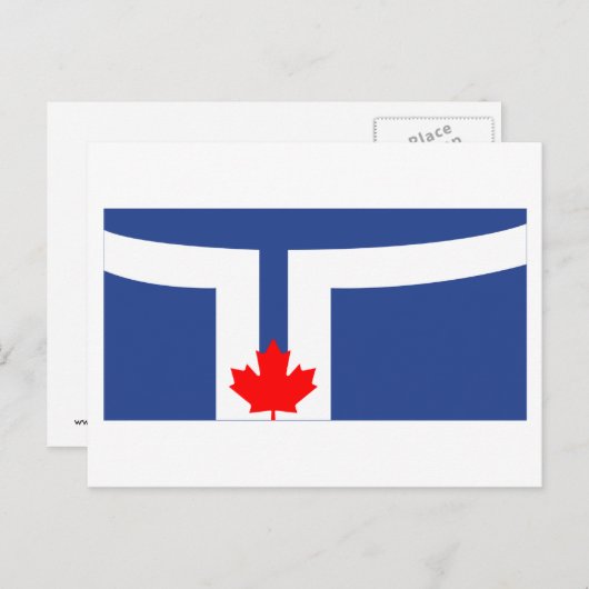 Toronto Flag Briefkaart (Voorkant / Achterkant)