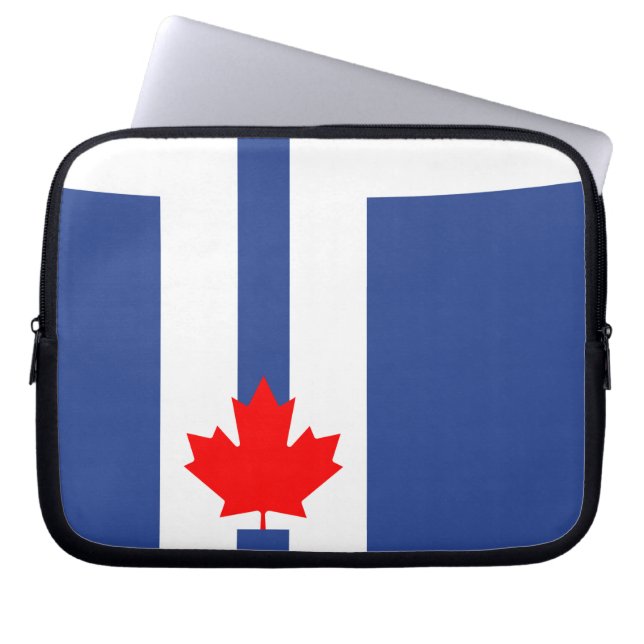 Toronto Flag Laptop Sleeve (Voorkant)