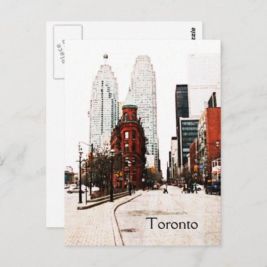 Toronto, Flat Iron-gebouw Briefkaart (Voorkant / Achterkant)